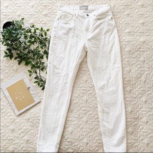 Everlane High Rise Skinny White Jeans 28